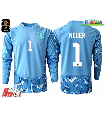 Alemania Manuel Neuer #1 Portero Segunda Equipación Mundial 2026 Manga Larga Alemania Manuel Neuer #1 Portero Segunda Equipación Mundial 2026 Manga Larga